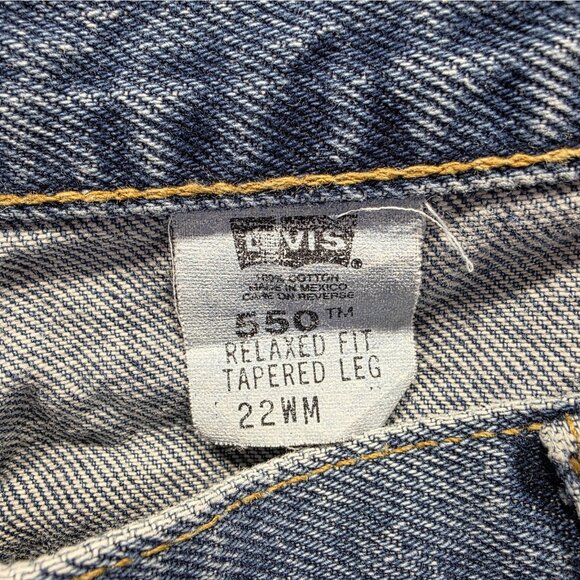 Levis 550 Jeans Womens 22W Medium Light Wash Blue Relaxed Fit Tapered Leg Denim - Picture 5 of 10